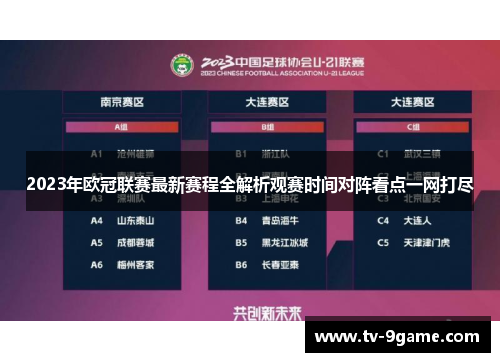 2023年欧冠联赛最新赛程全解析观赛时间对阵看点一网打尽